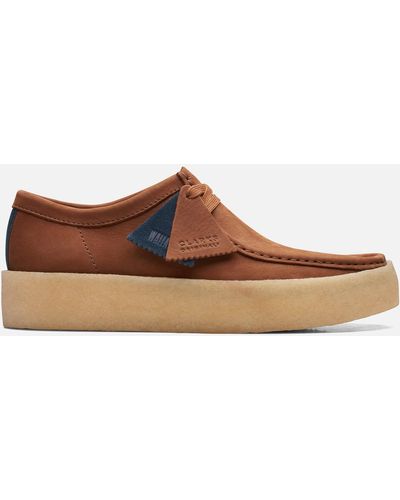Clarks Wallabee Nubuck Shoes - Brown