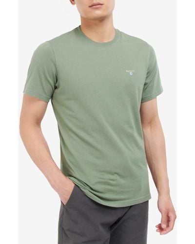 Barbour Sports Logo Cotton-Jersey T-Shirt - Grün
