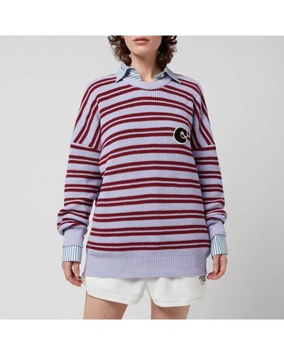 Être Cécile Être Cécile C Stripe Oversize Knitted Jumpers - Multicolour