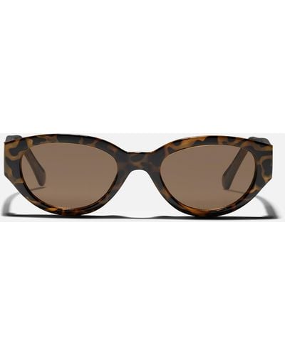 Samsøe & Samsøe Jude Tortoiseshell Acetate Oval-frame Sunglasses - Brown