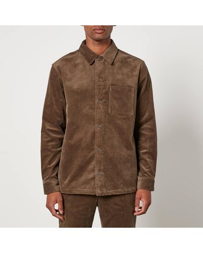 Samsøe & Samsøe Damon Cotton-Blend Corduroy Shirt - Brown