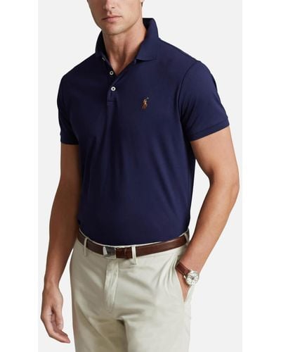 Polo Ralph Lauren Custom Slim-fit Cotton-piqué Polo Shirt - Blue