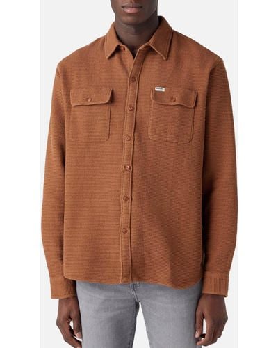 Wrangler Cotton Waffle-jersey Overshirt - Brown