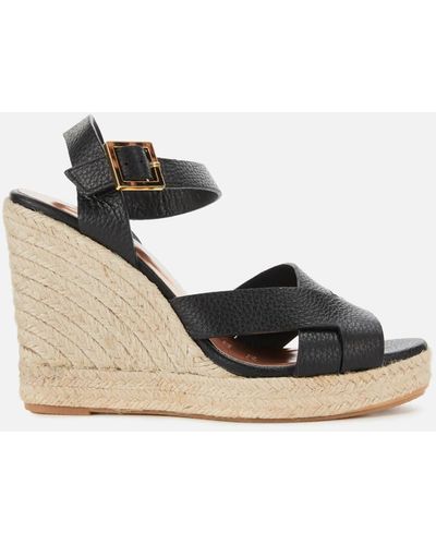 Ted Baker Sellana Strappy Espadrille Wedge Sandals - Black
