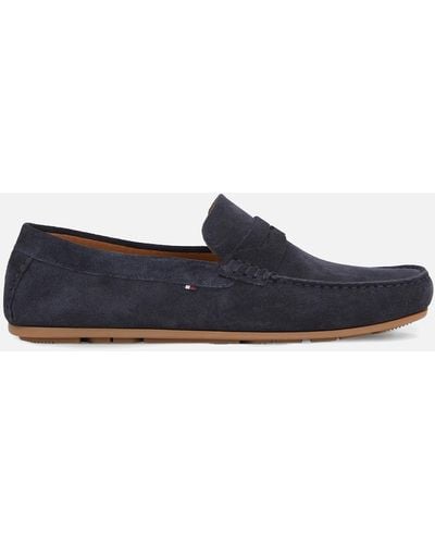 Tommy Hilfiger Suede Driving Shoes - Blue