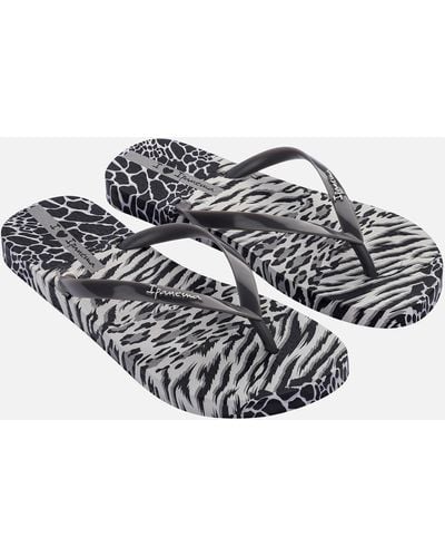 Ipanema Animal-Print Rubber Flip Flops - Mettallic