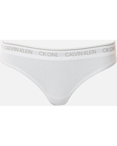 Calvin Klein Logo Thong - White