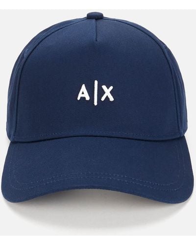 Armani Exchange Small Ax Logo Cap - Blue