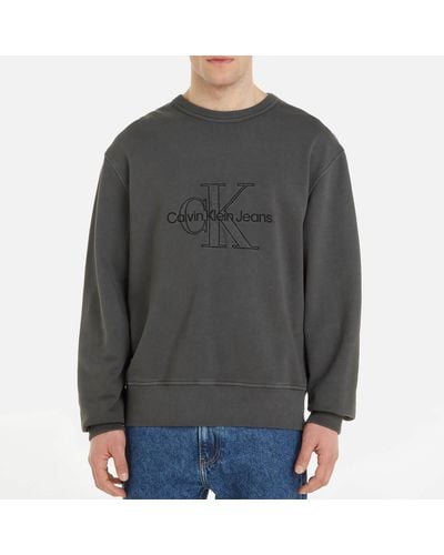 Calvin Klein Monologo Cotton Sweatshirt - Grey