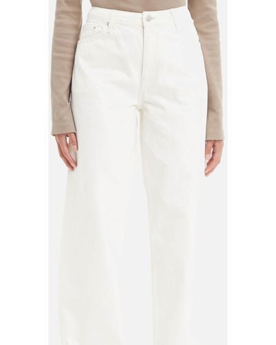 Calvin Klein 90s Straight Leg Cotton Jeans - White