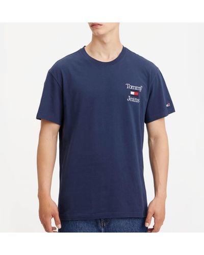 Tommy Hilfiger Logo Cotton T-Shirt - Blau