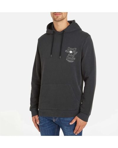 Tommy Hilfiger Graphic Cotton Hoodie - Gray