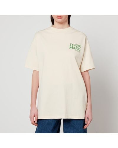 Damson Madder Organic Cotton-jersey T-shirt - Natural
