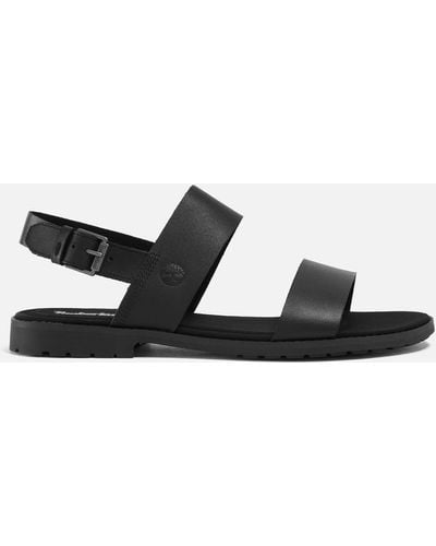Timberland Chicago Riverside Leather Double-strap Sandals - Black