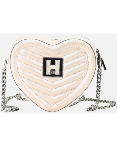 HUGO Jodie Heart Faux Leather Crossbody Bag - Natural