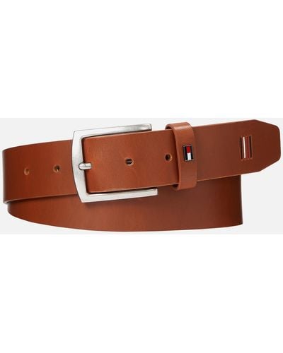 Tommy Hilfiger Denton Leather 3.5 Belt - Brown