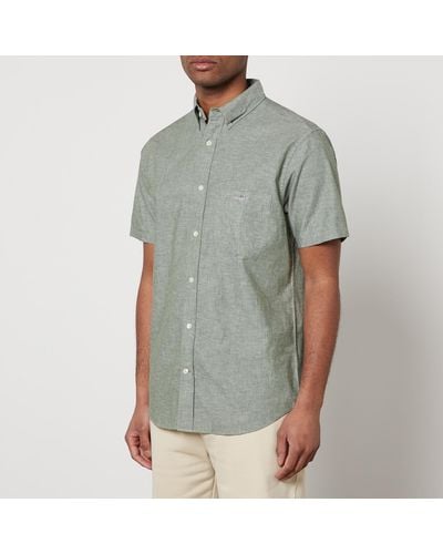 GANT Cotton And Linen-blend Shirt - Green