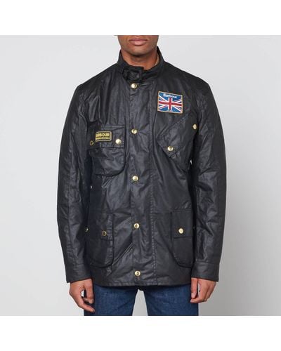 Barbour Men's Union Jack International Coat - Black