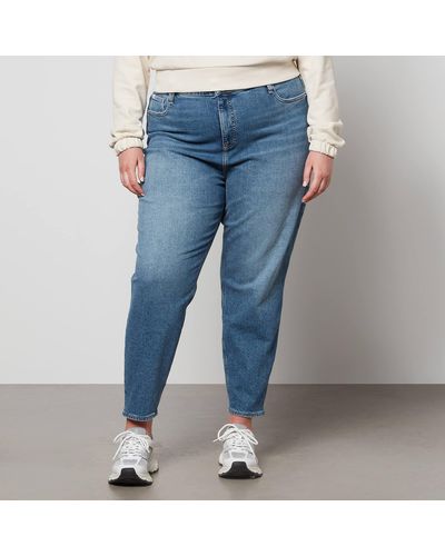 Calvin Klein Plus Denim Mom Jeans - Blau