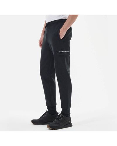 Barbour Motored Cotton-blend Sweatpants - Black