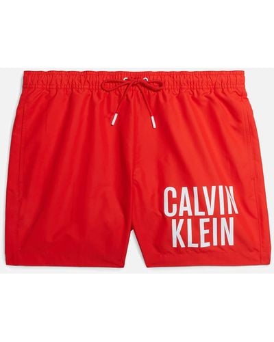 Calvin Klein Logo Shell Swimming Shorts - Red
