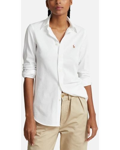 Polo Ralph Lauren Long Sleeve Cotton Knit Shirt - White