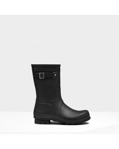 HUNTER Short Insulated Wellington Boots - Black