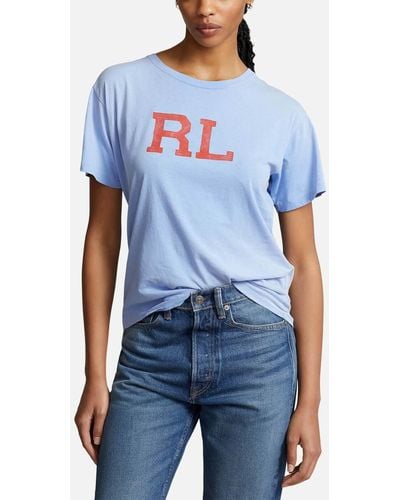 Polo Ralph Lauren Pride Cotton-Jersey T-Shirt - Blue