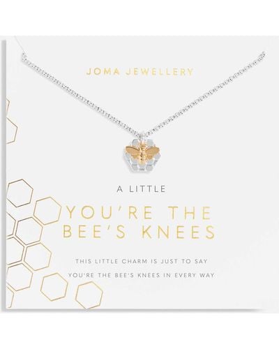 Joma Jewellery A Little You're The Bees Knees Silver-tone Necklace - White