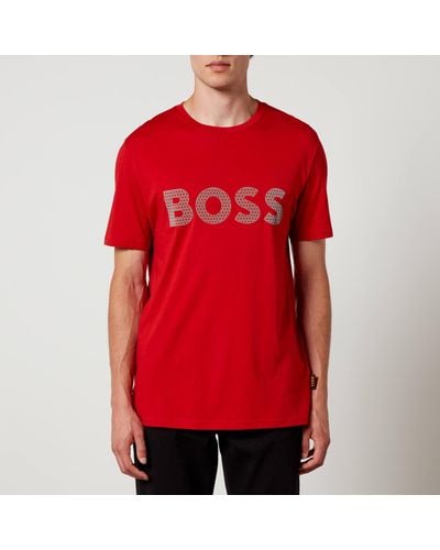 BOSS Teerete Cotton-jersey T-shirt - Red
