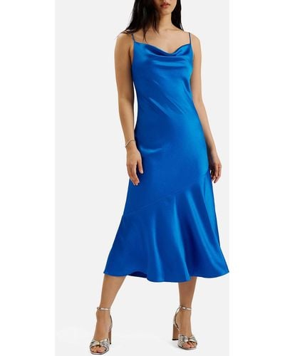 Ted Baker Tunca Satin Midi Dress - Blue