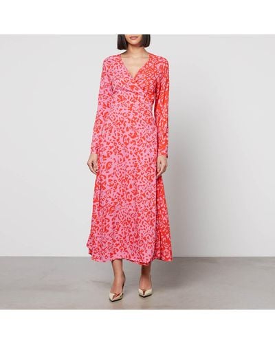 Never Fully Dressed Zsa Zsa Printed Crepe Dress - Pink