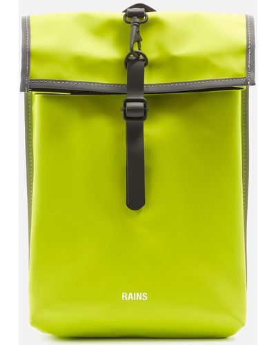 Rains Mini Rolltop Coated Shell Backpack - Green