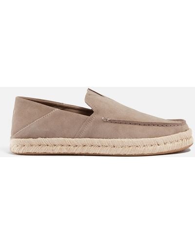 Dune Toms Alonso Suede Loafers - Natural