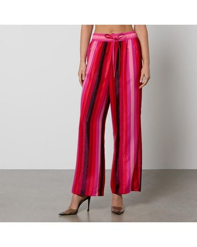 Never Fully Dressed Elissa Twill Pants - Red