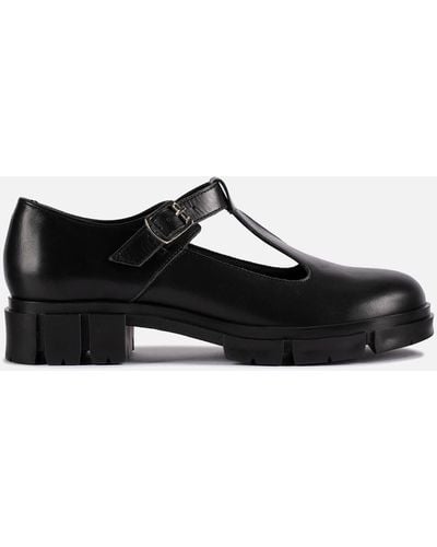 Clarks Teala Leather Mary Jane Shoes - Black