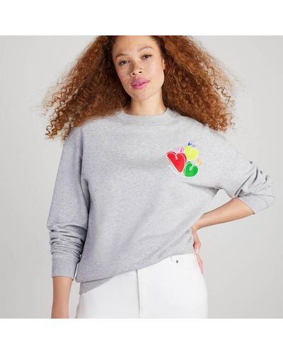 Kate Spade Pride Hearts Sweatshirt - Gray