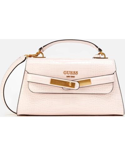 Guess Enisa Top Handle Flap Bag - Pink