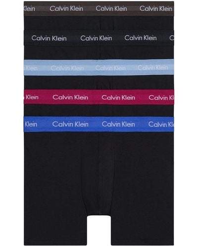 Calvin Klein 3-pack Stretch Cotton-blend Boxer Briefs - Black