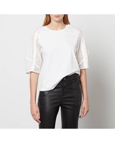 3.1 Phillip Lim Broderie Anglaise T Shirt - White