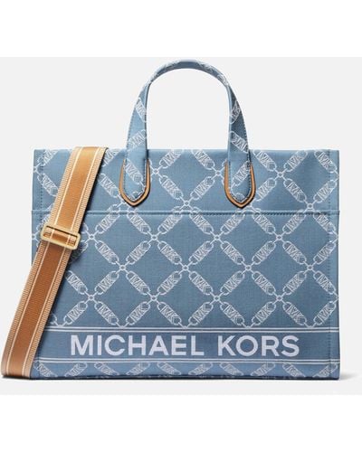 MICHAEL Michael Kors Gigi Large Denim Grab Tote Bag - Blue