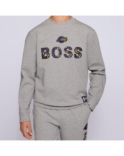 BOSS by HUGO BOSS X Nba Lakers Crewneck Sweatshirt - Grey