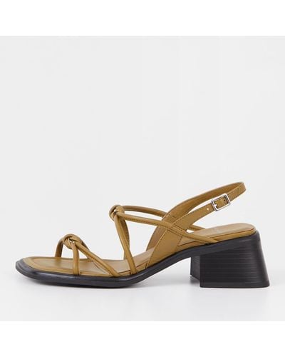 Vagabond Shoemakers Ines Leather Heeled Sandals - Green