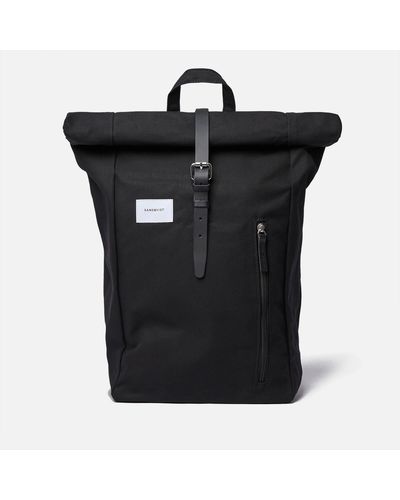 Sandqvist Dante Canvas Rolltop Backpack - Black