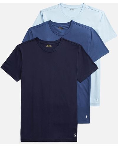 Polo Ralph Lauren Three-Pack Cotton-Jersey Undershirts - Blue