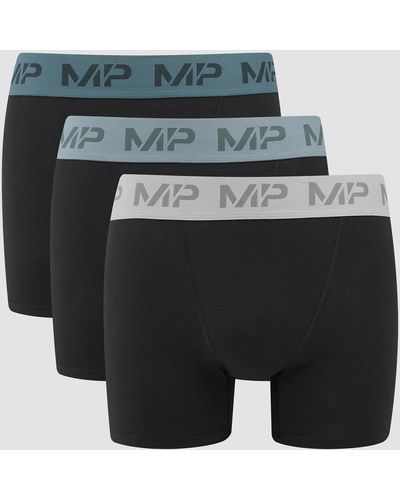 Mp Coloured Waistband Boxers (3 Pack) Black/smoke Blue/pebble Blue/dusk Grey