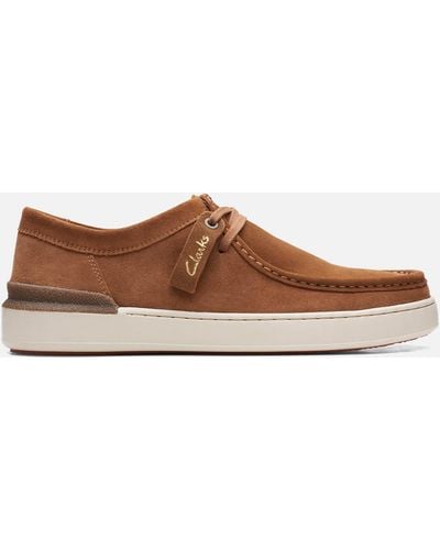 Clarks Court Lite Wally Suede Shoes - Brown