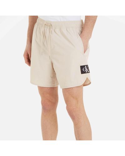 Calvin Klein Nylon Woven Shorts - Natural