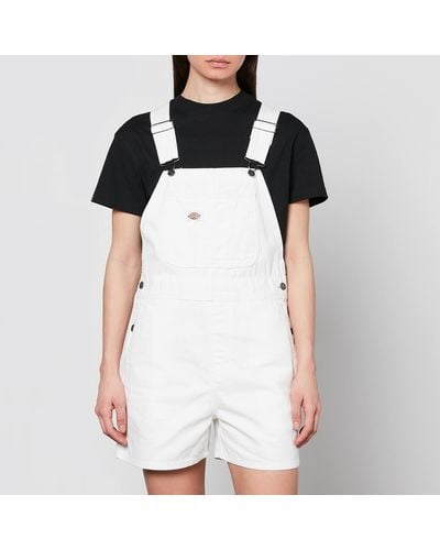 Dickies Duck Cotton-canvas Short Dungarees - White