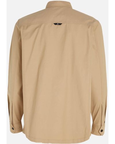 Calvin Klein Ripstop Cotton-blend Overshirt - Natural